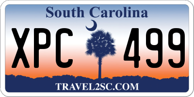 SC license plate XPC499