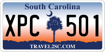 SC license plate XPC501