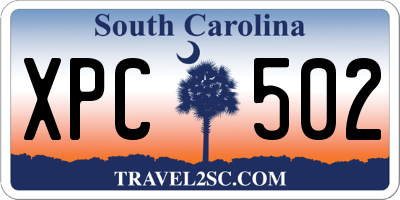 SC license plate XPC502