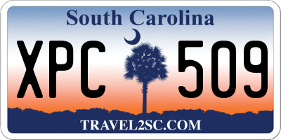 SC license plate XPC509