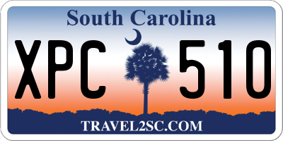 SC license plate XPC510