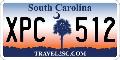 SC license plate XPC512