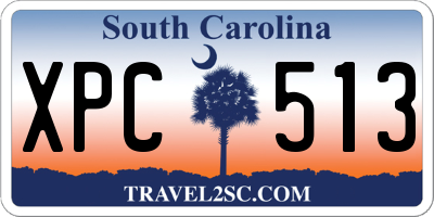 SC license plate XPC513