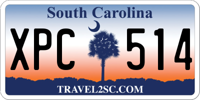 SC license plate XPC514