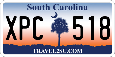 SC license plate XPC518