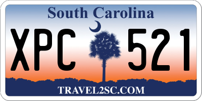 SC license plate XPC521