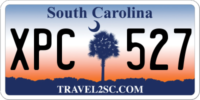 SC license plate XPC527