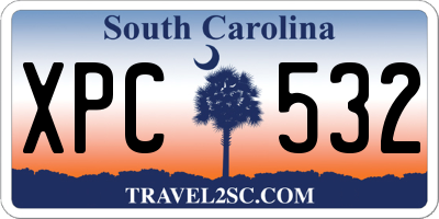 SC license plate XPC532