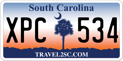 SC license plate XPC534