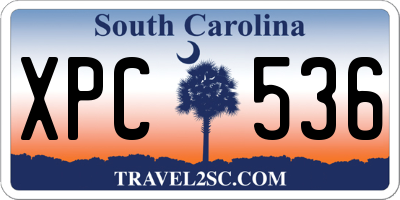 SC license plate XPC536