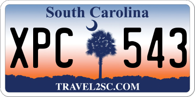 SC license plate XPC543