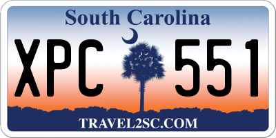 SC license plate XPC551