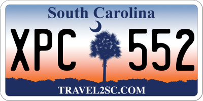 SC license plate XPC552