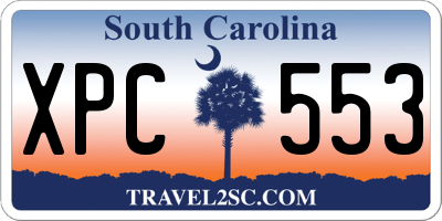 SC license plate XPC553