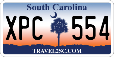 SC license plate XPC554