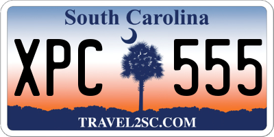 SC license plate XPC555