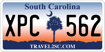SC license plate XPC562