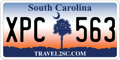 SC license plate XPC563