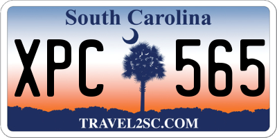 SC license plate XPC565