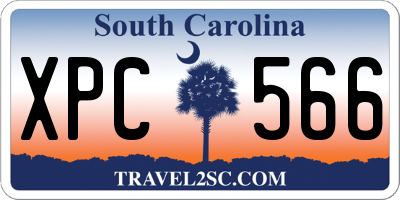 SC license plate XPC566