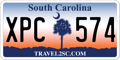 SC license plate XPC574