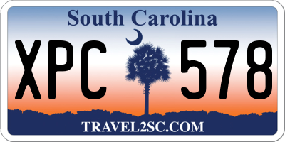 SC license plate XPC578
