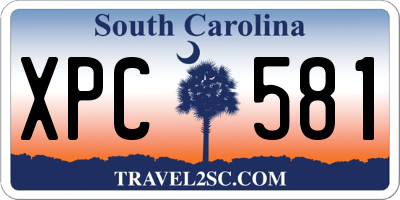 SC license plate XPC581
