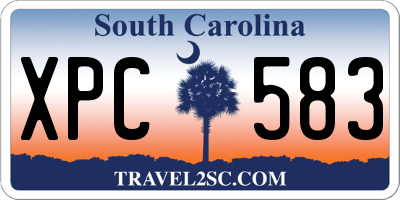 SC license plate XPC583
