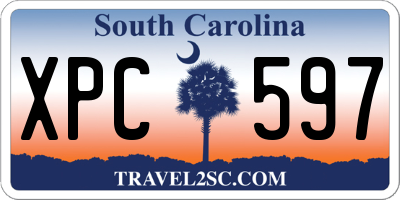 SC license plate XPC597