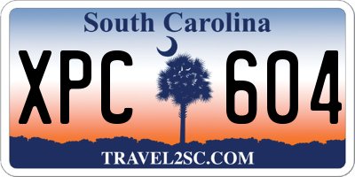 SC license plate XPC604