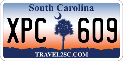 SC license plate XPC609
