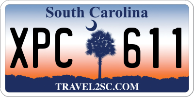 SC license plate XPC611