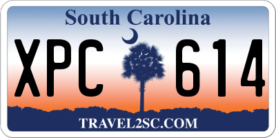 SC license plate XPC614