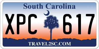 SC license plate XPC617