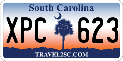 SC license plate XPC623