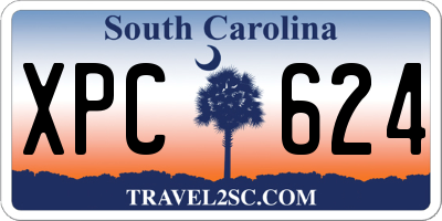 SC license plate XPC624