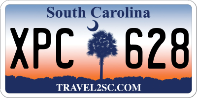 SC license plate XPC628