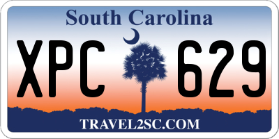 SC license plate XPC629