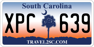 SC license plate XPC639