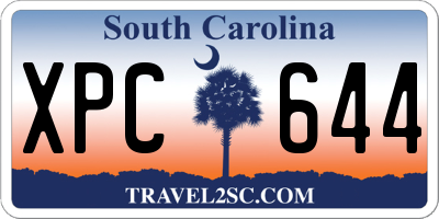 SC license plate XPC644
