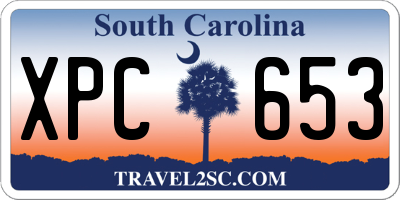 SC license plate XPC653