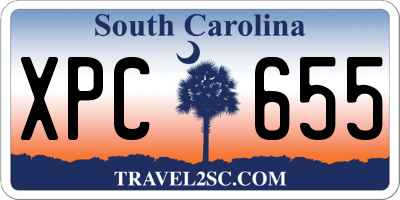 SC license plate XPC655