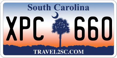 SC license plate XPC660