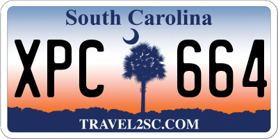 SC license plate XPC664