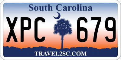 SC license plate XPC679
