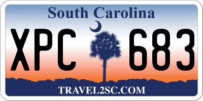 SC license plate XPC683