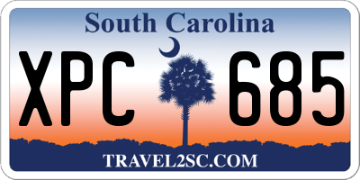 SC license plate XPC685