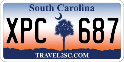 SC license plate XPC687