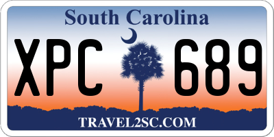 SC license plate XPC689