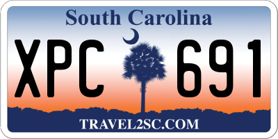 SC license plate XPC691